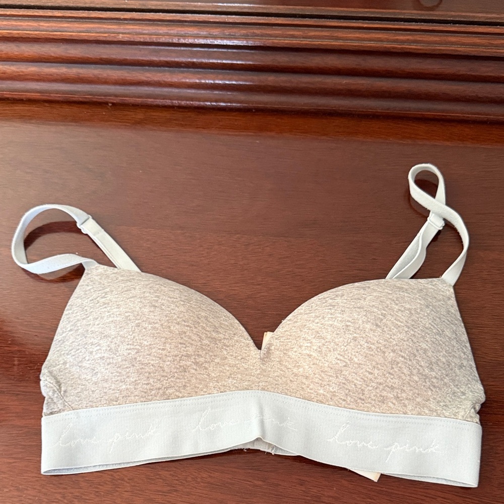 PINK Victoria's Secret Light Gray Bra